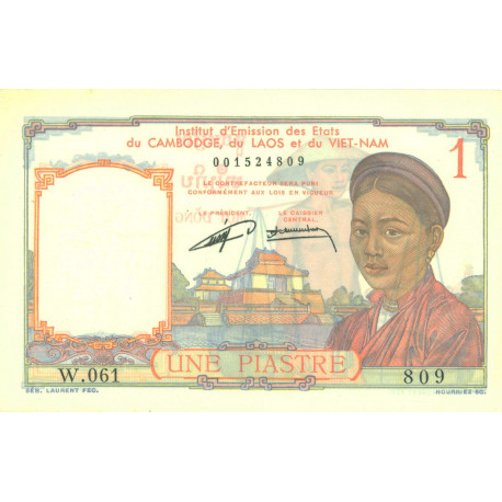 Variété France Indochine - 1 piastre