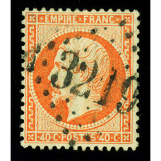 Timbre de France N°23 - 1862 Oblitéré