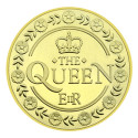 Médaille dorée à l’or fin 24 carats – Reine Élisabeth II