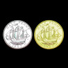 Royaume - Uni – Lot 1/2 penny dorée + argentée – Reine Élisabeth II Royaume - Uni – Lot 1/2 penny dorée + argentée – Reine Élisabeth II