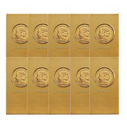 Marianne - X10 Lingots dorés or fin 24 carats