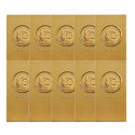Marianne - X10 Lingots dorés or fin 24 carats