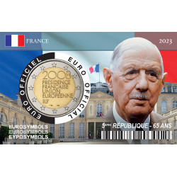 Coincard 5ème République – 2 euros France Présidence