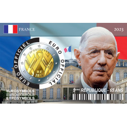 Coincard 5ème République – 2 euros France Sida