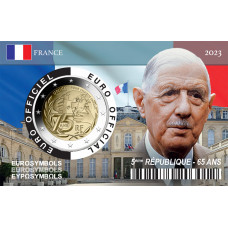 Coincard 5ème République – 2 euros France UNICEF
