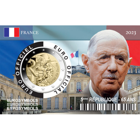 Collection complète X11 Coincards 5ème République – 2 euros France 