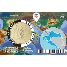 Coincard CROATIE 2023 Carte géographique – 50 centimes Saint-Marin
