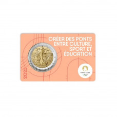 France 2023 - 2 euro commémorative Semeuse – Coincard PARIS 2024 BU  "Rouge" 2/5