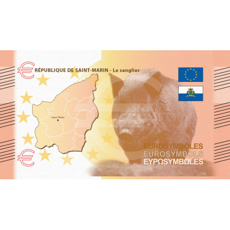 Saint Marin - Billet Thématique euro - animaux