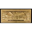Reproduction billet 100 Dollars US - Doré or fin 24 carats ( usa371 )