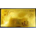 Reproduction billet 200 Francs Montesquieu - Doré or fin 24 carats