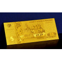 Reproduction billet Russie 5 roubles - Doré or fin 24 carats