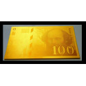 Reproduction billet 100 Francs Cézanne - Doré or fin 24 carats