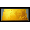 Reproduction billet 100 Francs Cézanne - Doré or fin 24 carats