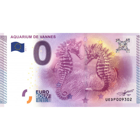 France - Billet Thématique euro - Aquarium de Vannes