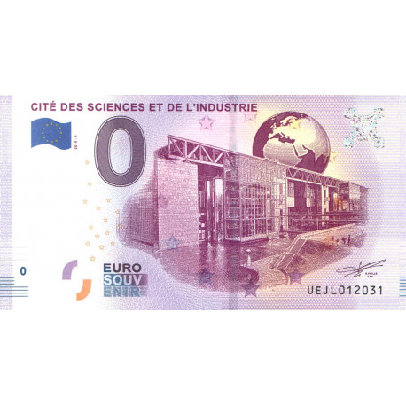 France - Billet Thématique euro - Cité des sciences