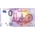 France - Billet Thématique euro - 120 ans exposition Paris France - Billet Thématique euro - 120 ans exposition Paris