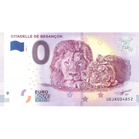 France - Billet Thématique euro - Citadelle de Besançon