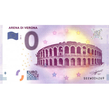 Billet Souvenir 0 Euro « We Love Italy » – Taille Réelle Billet – Numéro De Série Unique – Collection Ou Cadeau
