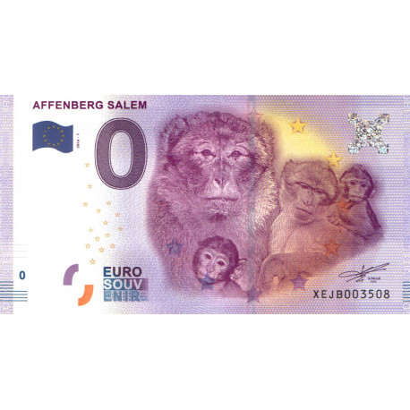Allemagne - Billet Thématique euro - Affenberg Salem