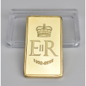 Reine Elisabeth II - Lingot doré or 24 carats