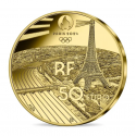 France 2023 -PARIS 2024 JO - 50€ Or 1/4 oz BE "Gymnastique artistique"
