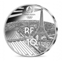 France 2023 -PARIS 2024 JO - 10€ ARGENT BE "Gymnastique artistique"