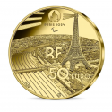 France 2023 -PARIS 2024 JO - 50€ Or 1/4 oz BE "BASKET FAUTEUIL"