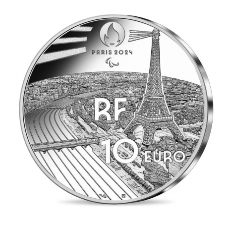 France 2023 -PARIS 2024 JO - 10€ Argent BE - Collection Complète les 4 pièces