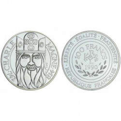 100 Francs Argent Charlemagne