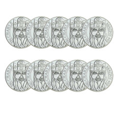 Lot de 10 pièces 100 Francs Argent Charlemagne