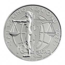 Saint Marin 2022 - 10 euros ARGENT BE ONU 