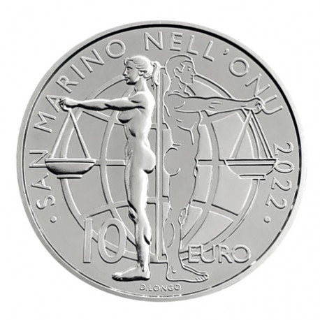 Saint Marin 2022 - 10 euros ARGENT BE ONU 