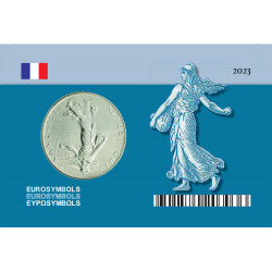 Prévente Coincard Bleue France 2023 - 1 Franc Semeuse