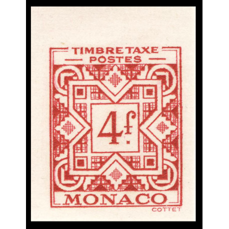 Timbre de Monaco Non Dentelé – N°35