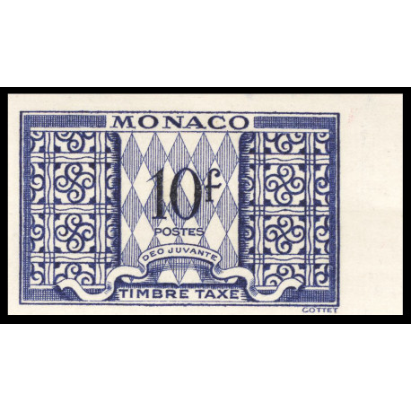 Timbre de Monaco Non Dentelé – N°37