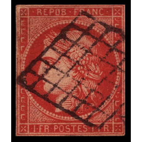 Timbre de France N°7 - 1849 Oblitéré