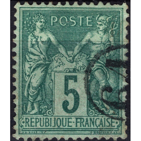 Timbre de France N°64 - 1876 Oblitéré