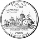 Virginie 2000 - Jamestown - 1/4 dollar