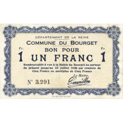 1 Franc - billet de nécessité