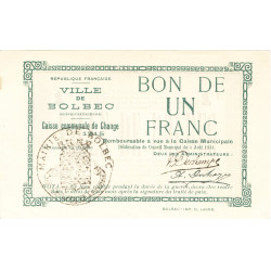 1 Franc - billet de nécessité