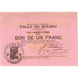 1 Franc - billet de nécessité
