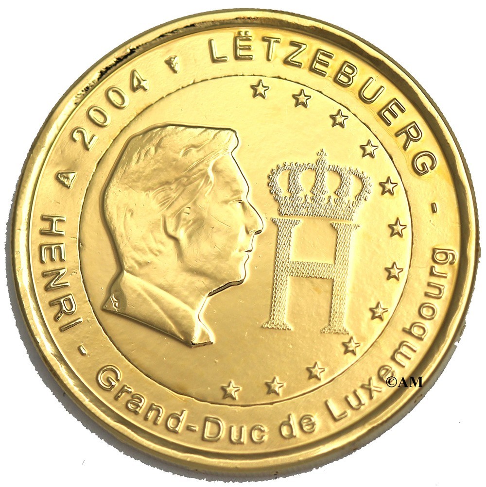 Valeur Pièce De 2 Euros Letzebuerg 2004 Luxembourg 2004 - 2 euros commémorative dorée à l'or fin 24 carats - ARTHUR  MAURY