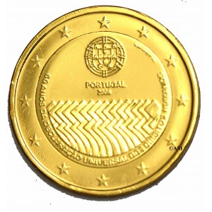 Portugal 2008 dorée à l'or fin 24 carats