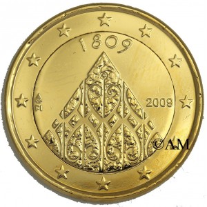 Finlande 2009 dorée à l'or fin 24 carats