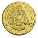 ESTONIE 2012 - 10 ANS DE L' EURO - DOREE OR 24 CARATS