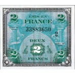 2 FRANCS - Drapeau au verso - 1944-1945 - Etat TTB