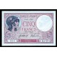 5 FRANCS - Violet - Caissier Principal - 1917-1933 - Etat TTB