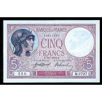 5 FRANCS - Violet - Caissier Principal - 1917-1933 - Etat SUP