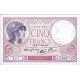 5 FRANCS - Violet - Modifie Caissier General - 1939-1940 - Etat TTB